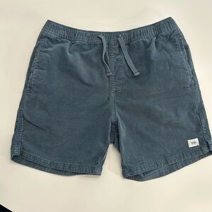 Katin Corduroy Elastic Waist Drawstring Shorts Men's Size M Blue Stretch Beach